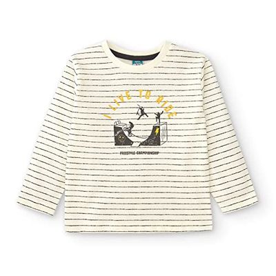 Top Top Costripe T-shirt, antraciet, 4-5 jaar voor kinderen