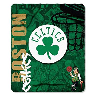 Northwest NBA Boston Celtics Unisex-vuxen fleece prydnadsfilt, 127 cm x 152 cm, hårda stötar