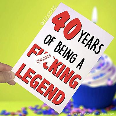 Funny Adult 40th Birthday Card 40 Years of Being A F*cking Legend 40th Birthday Card Best Friend Son Brother Sibling Novelty Swearing PC248