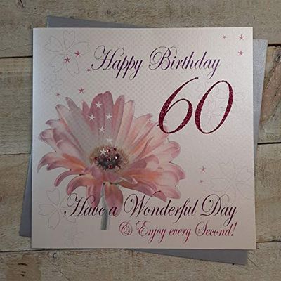 Carte di Cotone Bianco Codice XLWBA 60 60 Buon Compleanno Abbia Un Giorno Meraviglioso Compleanno Fiore Carta Handmade Rosa Modello