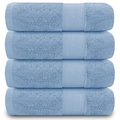GAVENO CAVAILIA Egyptian Cotton Thick Absorbent 700 GSM Miami Hand Towel [ Pack of 4-Chambray Lot de 4 Serviettes égyptien épais Absorbant g, Pack of 2 - Bath Sheet