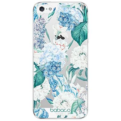 ERT GROUP mobiltelefonfodral för Iphone 5/5S/SE originalt och officiellt licensierat Babaco mönster Flowers 028 optimalt anpassad till formen på mobiltelefonen, gedeeltelijk transparant