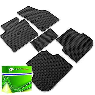 akhan ATDK1505 DK1505 Rubber Car Mats Black Suitable for VW Jetta Saloon from 2011