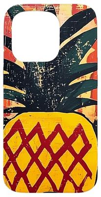 Pop Art Pineapple Fruit Folk Art Case for iPhone 15 Pro