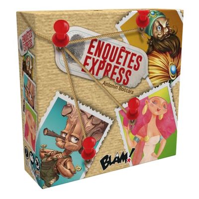 Blam ! Enquêtes Express • 3 enquêtes coopératives - Jeu de société enquête - Jeu de coopération, Rapide et Fun - De 2 à 6 Joueurs - 10 Ans et + - 30 Minutes