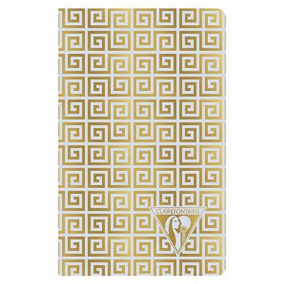 Clairefontaine 193086C – en Neo Deco-sydd trådsydd anteckningsbok 48 elfenbensfärgade sidor 7,5 x 12 cm 90 g fodrad, laminerat kortfodral, slumpmässigt motiv "vår-sommar Collection"
