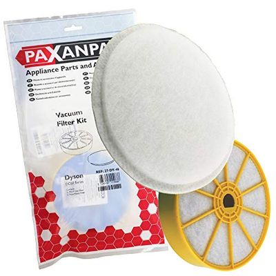 Paxanpax PFC361 Compatible Twin Pack Filter Set for Dyson DC07 (Pack of 2), White