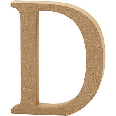 Letter, H: 8 cm, MDF, D, 1 st