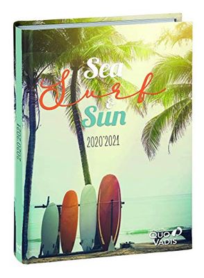 Quo Vadis AgenDABOOK IT Let's Go Beach 542162Q Agenda scolaire année 2020-2021 12 x 17 cm Journalier 16 mois