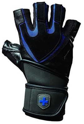 Harbinger Män Training Grip Glove fitnesshandskar, svart/blå, L