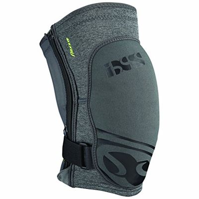 IXS Flow Zip Knee Guard Grey L Proteções unissexo para adultos, preto, L