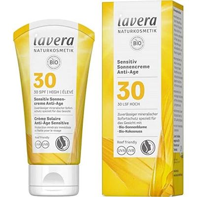 Lavera Sensitive Sun Cream Anti-Age SPF 30 Sun Protection Factor 30 Natural Cosmetics Vegan Certified 50 ml