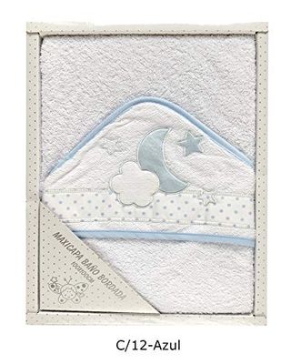 Duffi Baby 0898-12 - Capa de baño bordada 100x100 cm., azul, niños