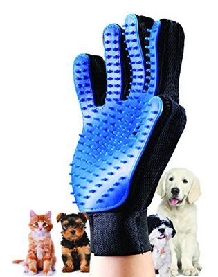 Vachtverzorgingshandschoenen voor honden en katten – reiniging van dierenharen van rubber (1 handschoen)