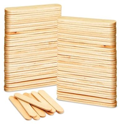 G4GADGET 100-Pack Wooden Waxing Spatulas 6 Inches – Disposable Wax Sticks for Body Hair Removal, Salon-Grade Applicators, Ideal for Warm & Hot Wax