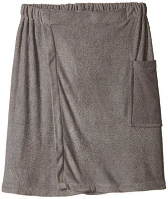 DII Men's Adjustable Microfiber Shower Wrap For Saunas, College Dorms, Pools, Gyms, Beaches, Locker Rooms, & Bathroom, 54 x 20 - Gray