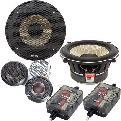 Focal PS130FE 60W 13cm 2-Way Component Speaker System, RMS Flax Cone Technology