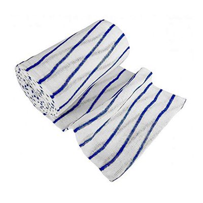 Ramon Hygiene Rollo Stockinette con rayas azules, 30 cm x 11,5 metros, paño de limpieza absorbente y duradero, cortado a la longitud deseada