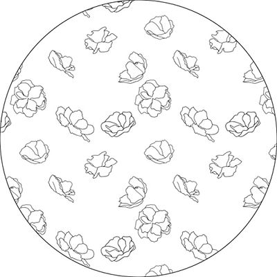 Bonateks, Tappetino per mouse rotondo con stampa digitale, base antiscivolo, per ufficio e casa, diametro: 22 cm