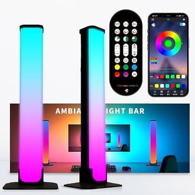 LuminexDesigns Barra LED RGB per TV e Gaming 40cm – Sincronizzazione Musicale e Controllo App per Illuminazione Ambientale e Decorazione