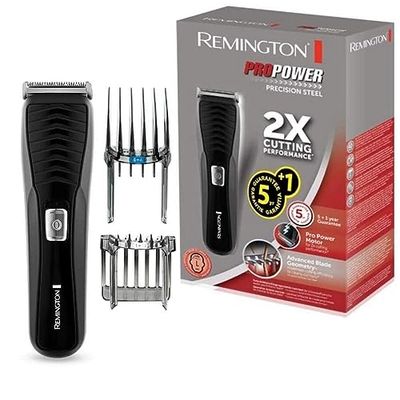 Remington Tagliacapelli - Lame in Acciaio Inox - Indicatore di carica LED, 17 impostazioni di lunghezza + 2 pettini accessori, funzionamento a rete-batteria, litio, Tagliacapelli ProPower HC7110