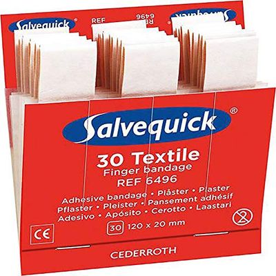 Cederroth Salvequick® 30 Textile vingerverbanden vingerpleisterstrips elastisch, 1 navulling