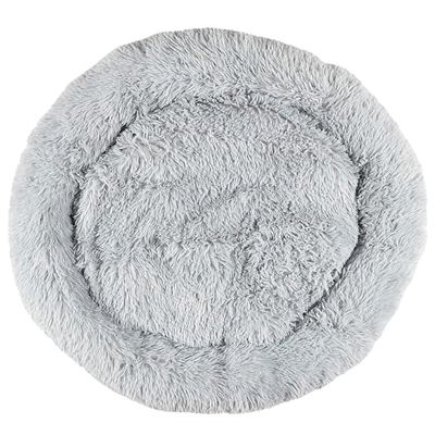 THE CONCEPT FACTORY, AN6076, Coussin en Forme de Donut pour Animaux, Confort Optimal, Design élégant, Facile à Entretenir, idéal pour Chiens et Chats, 80CM, Couleur Grise