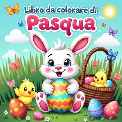 Pasqua Libro da Colorare per Bambini: Con simpatici coniglietti, uova di Pasqua e illustrazioni primaverili perfette per stimolare la creatività