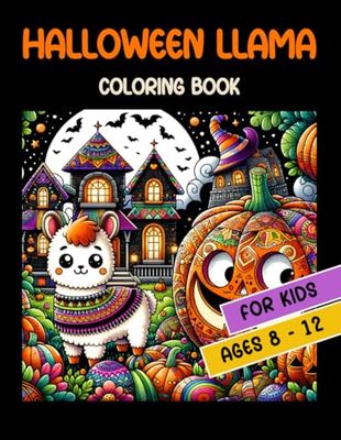 Halloween Llama: Coloring Book