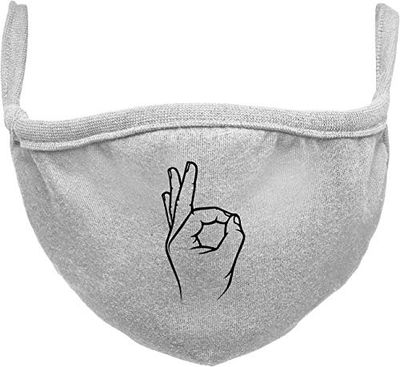 Mister Tee Easy Face Mask Unisex Vuxen Enkel ansiktsmask, ljung grå, Taglia unica