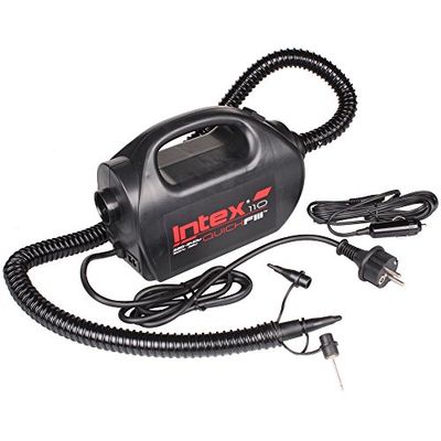 Intex 68609, Inchador elétrico 220 240 V com de agulha Electrische Luftpumpe Fã R In Und Outdoor 230 v 12 v Mehrfarbig preto, 12,5 x 25,5 x 15,5 cm