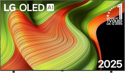 LG OLED AI B5 TV 65 pollici, Smart TV 4K, Processore α8 Gen2, webOS con AI, Dolby Vision e Atmos, Gaming con VRR, GSYNC e FreeSync 4K@120Hz, 4 HDMI 2.1, Alexa, OLED65B56LA 2025