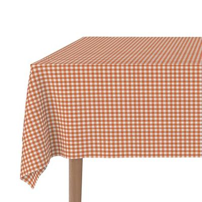 Martina Home Petit Vichy Orange 140 Round Tablecloth Teflon Confectioned