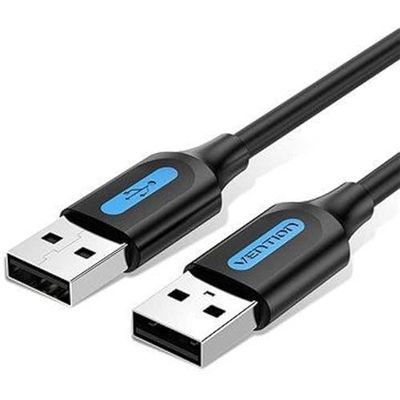 Watio Wave Cable usb-a a usb-a - cable de 3 m, conexión macho a macho, color negro, ideal para transferencias de datos y carga rápida.*