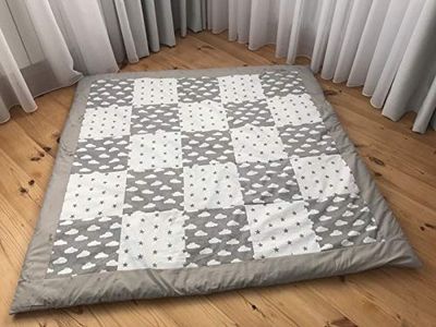 KOSPU Playmat, lapptäcke filt, lekfilt, baby filt 125 x 125 cm