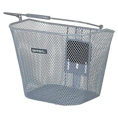 Basil Bremen KF Panier de Roue Avant Unisexe pour Adulte Argenté 25 x 34 x 28 cm