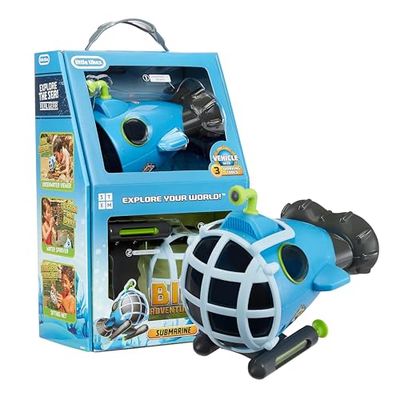 Little Tikes Big Adventures™ Submarine - Visor subacuático, Rociador de Agua y Red para Tamizar - Para Niños de 3+ Años
