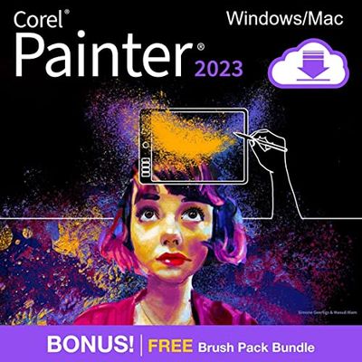 Corel Painter 2023 | Software de pintura digital | Ilustración, Concepto, Fotografía y Bellas Artes | Licencia perpetua | 1 Dispositivo | 1 Usuario | PC/Mac | Código de activación enviado por email