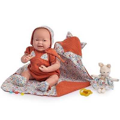 JC Toys - La Newborn Nature Collection | Poupée bébé à Corps Souple de 39,4 cm et Accessoires | Conçue par Berenguer fabriquée en Espagne | À partir de 2 Ans | Coffret Cadeau Nature