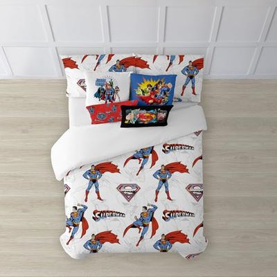 FUNDA NÓRDICA CON BOTONES 100% ALGODÓN MODELO MAN OF STEEL PARA CAMA DE 105 (180X240 CM)