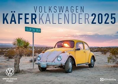 arti promotion - Volkswagen Beetle Calendar 2025 Wall Calendar, 70 x 50 cm, Calendar with Various Pictures of VW Beetle, the VW Classic in Large Format, with Spiral Bound