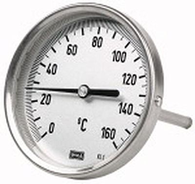 RIEGLER 102780-5211 bimetalltermometer, G 1/2 bak, L=160, Ø 100, -30 °C till 50 °C, 1 st.