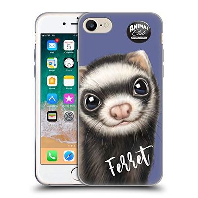 Head Case Designs Licenciado Oficialmente Animal Club International Hurón Caras Caso Funda de Gel Suave Compatible con Apple iPhone 7/8 / SE 2020 & 2022