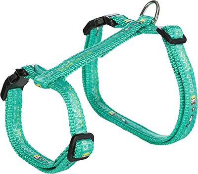 Trixie 41893 Cat Set of Harness and Lead for Large Cats Nylon Patterned 34 - 57 cm / 13 mm(Assorted Colors)