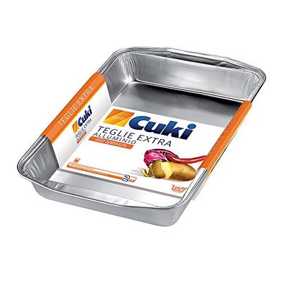 Cuki – Bandejas extra, aluminio, alto grosor, 2 unidades.