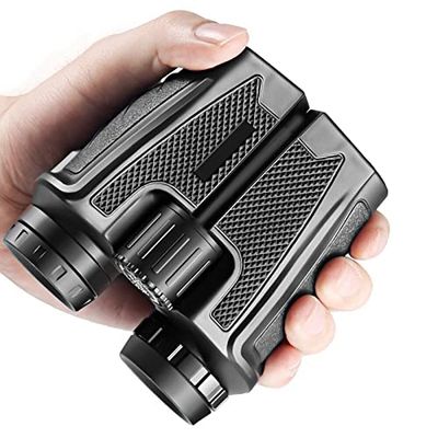 OYU 12 x 25 krachtige verrekijker voor volwassenen en kinderen, compacte mini opvouwbare lichtgewicht verrekijker met FMC-gecoate lens, helder zicht voor vogels kijken, jagen, concerten en