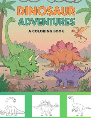 dinosaur adventures a coloring book
