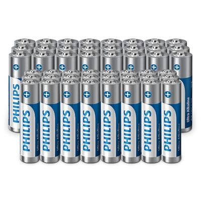 Philips Combo de Piles Alcalines AA-AAA Ultra - Polyvalent pour Différents Appareils, Lot de 48