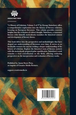 A History of Criticism and Literary Taste