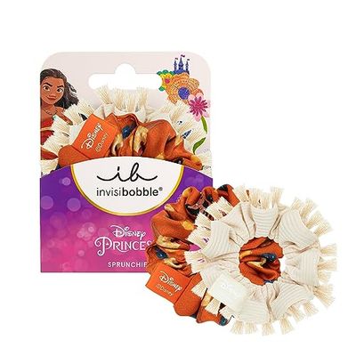 Invisibobble KIDS Scrunchie Disney Moana - Beige e arancione Set di 2 - Accessori per capelli | Scrunchies di alta qualità per bambini | Scrunchies di alta qualità per bambini